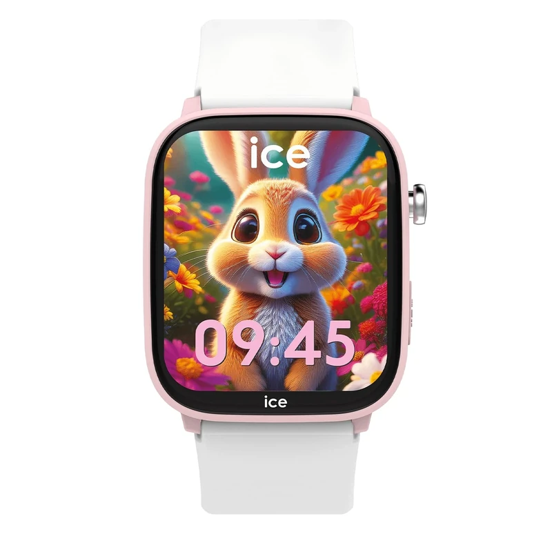 ICE-WATCH - ICE smart junior 3.0 Find My Pink White - Girl's geolocatable smartwatch with silicon strap - 024549 (1.75 inches)