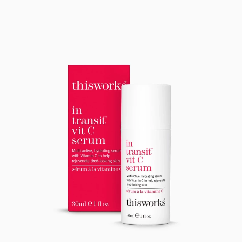 This Works - In Transit Vit C Serum for Face (30ml) Hydrating Facial Moisturiser with Hyaluronic Acid, for a Radiant Complexion