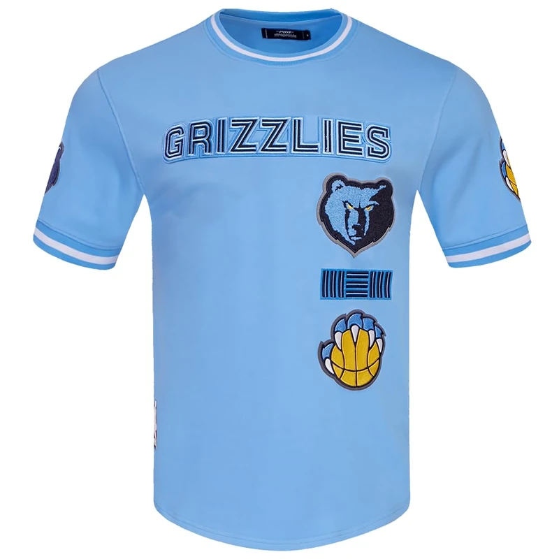 Pro Standard Mens NBA Memphis Grizzlies Retro Classics Short Sleeve Tee University Blue 2XL
