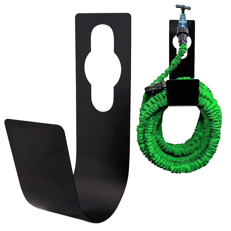 Navoys Expanding Hose Holder – Durable Iron, Space-Saving & Weather-Resistant Storage for 25' - 100' (7.5m - 30m) Hose Pipes, Hanger Tap Bracket