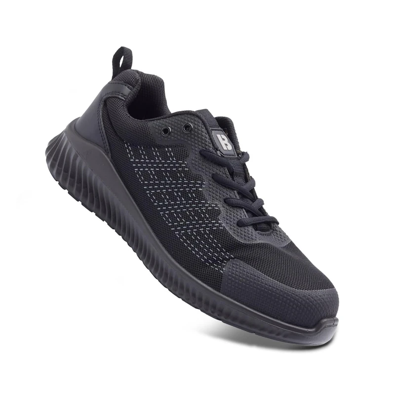 Blackrock Velo Composite Safety Trainers S3L FO SR Metal Free Toe Cap and Midsole Water Resistant Performance Mesh Work Trainers with Dual Density PU Sole - Size 9 Black