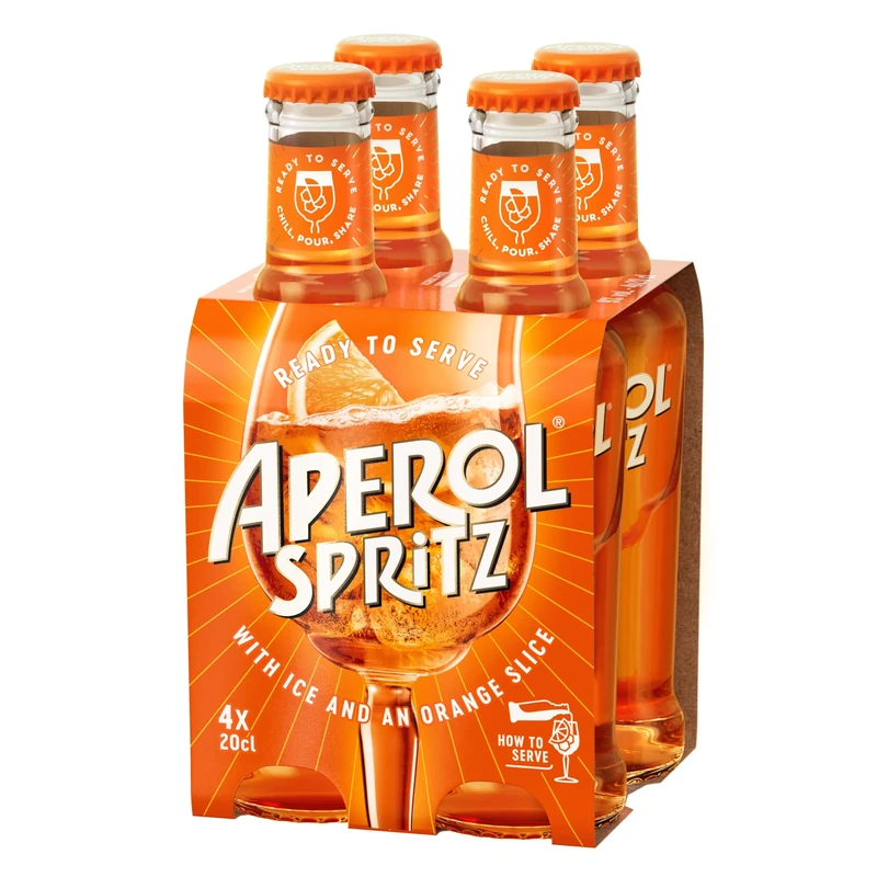 Aperol Spritz – Ready To Serve Aperitivo Drink, Multipack 4 X 20cl