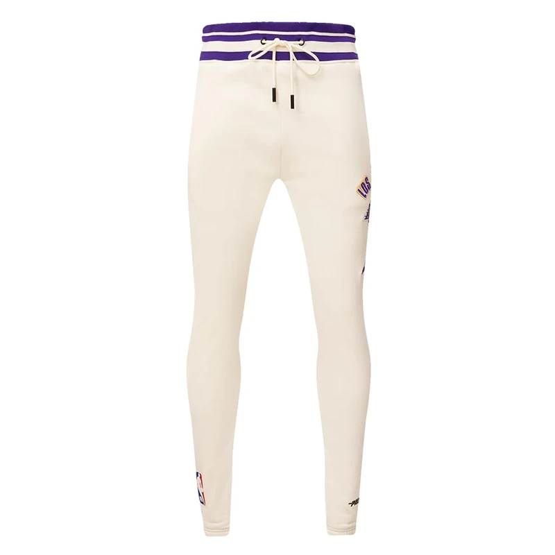 Pro Standard Mens NBA Los Angeles Lakers Retro Classics Sweatpant Eggshell/Purple L