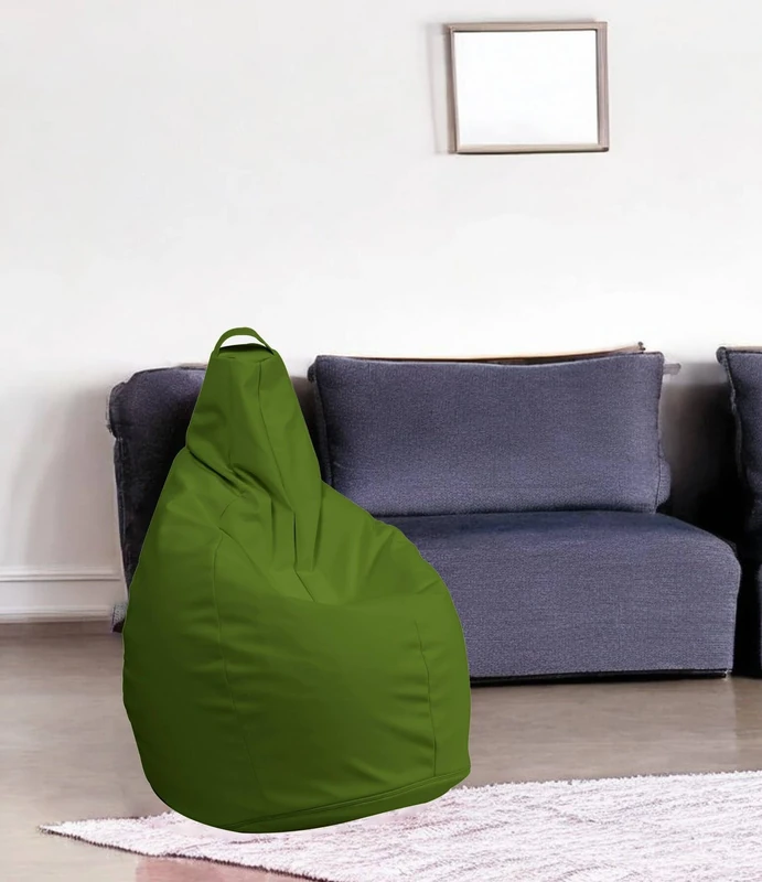Talamo Italia - Pouf Abdog, Mehrzwecksessel, Sitzsack, Hockerhocker, Made in Italy, 90x90 h120 cm, Grün