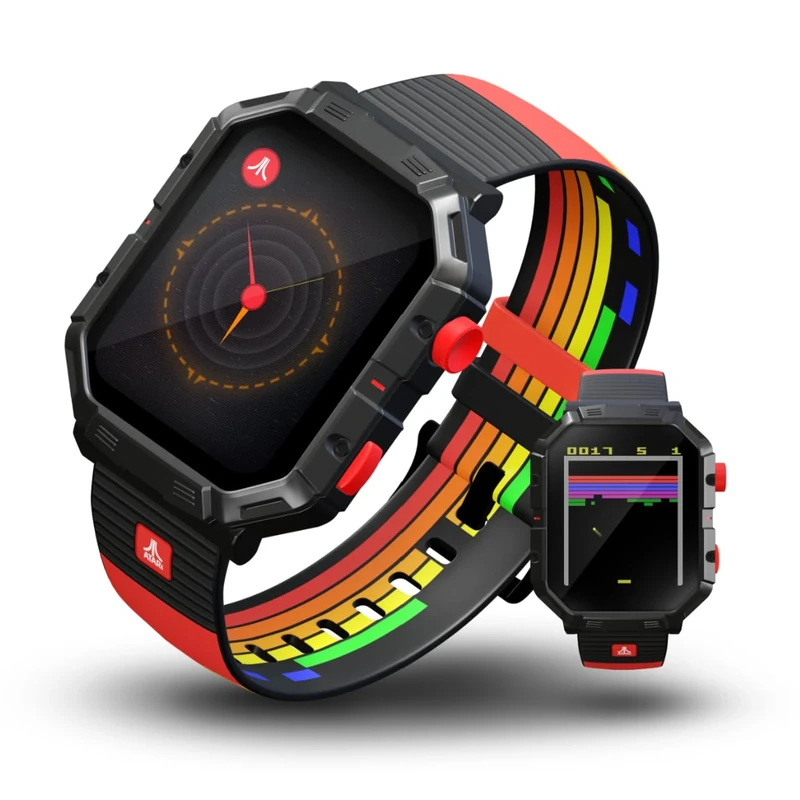 Atari 2600™ My Play Watch – Retro Gaming Smartwatch with Selective Tech, Non-Connected, Built-in Centipede™, Pong™, Missile Command™, Super Breakout™, Fitness Tracker, IP68 Rating - Image 1