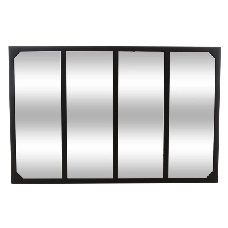 WELL HOME - Lola Black Metal Mirror 116x2.8x75.5cm