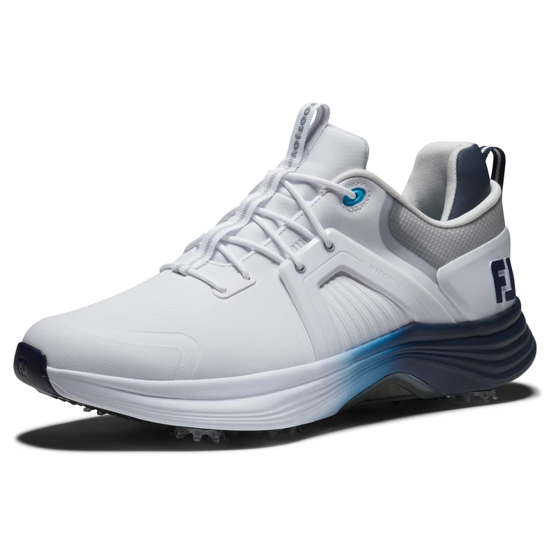 FootJoy Men's Hyperflex Carbon Golf Shoe, White/Navy/Blue, 10 UK Medium