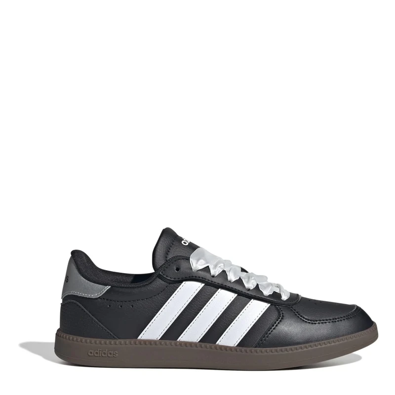 adidas Breaknet Sleek Suede Trainers Womens Black/Silver 5 UK - Image 1