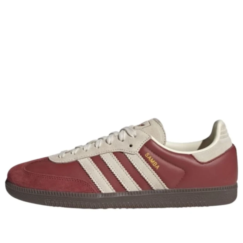 adidas Samba OG Men Sneakers, Preloved Ruby/Cream White/Gum, 6
