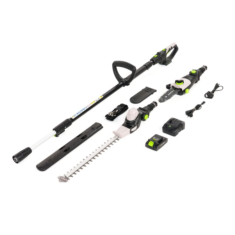 Murray 2-in-1 Battery Hedge Trimmer & Chainsaw on Telescopic Arm MU-BAT-MM-CSHT-KIT – 20V, 3Ah, 40 cm Cutting Blade, 20 cm Saw Guide, SDS System, Tilt-Adjustable, Reach 330 cm