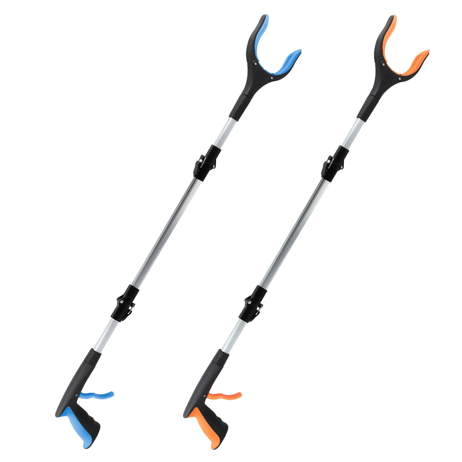OITUGG Litter Pickers set of 2 pcs, 91cm Grabber Stick, Helping Hand Grabber for Reaching Aids and Adults, with Magnetic Tip and 360° Rotatable Head, Portable Pick Up Stick Grabber，35.8 inch