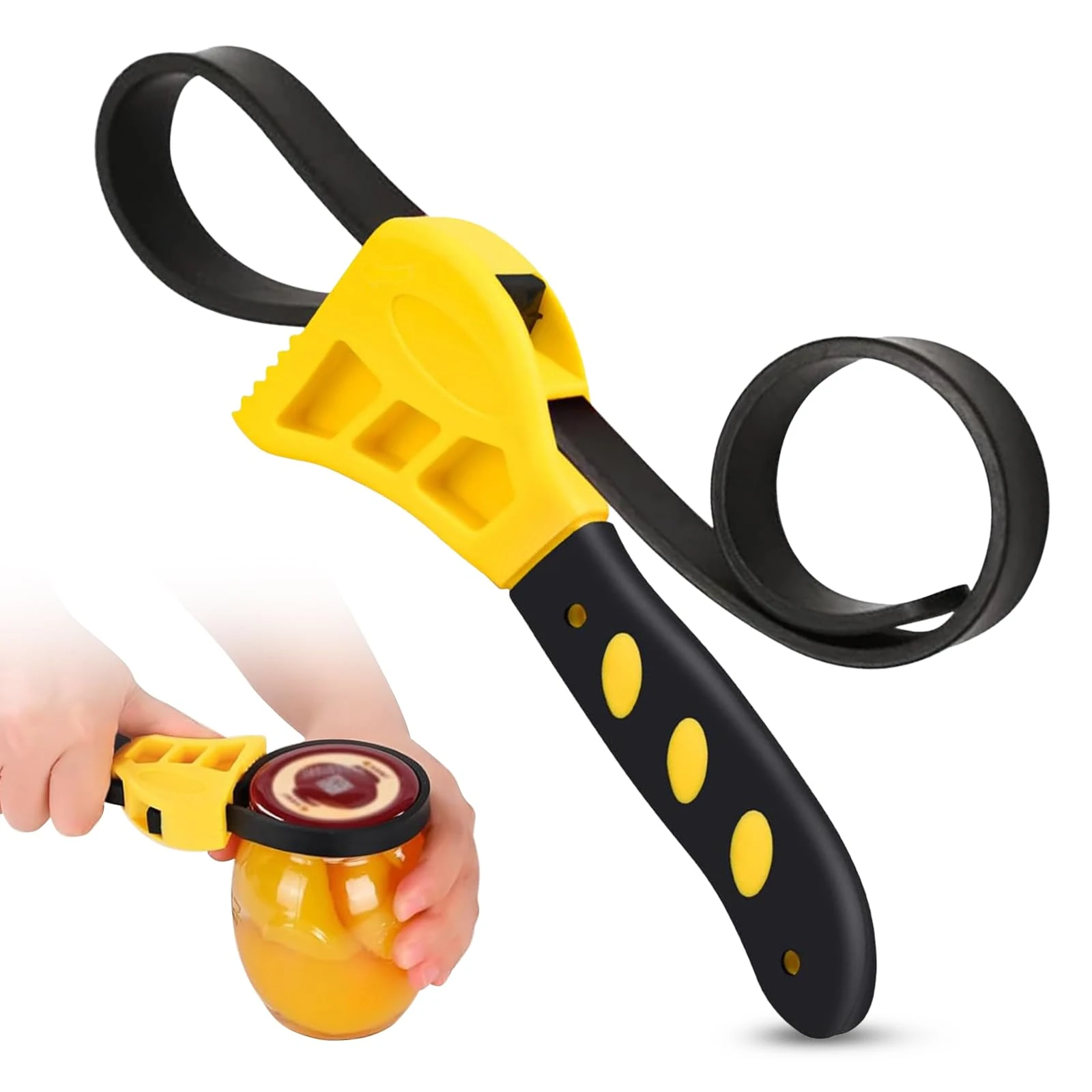 Rubber Strap Wrench, 600mm Strap Pipe Adjustable, Multi-Purpose Rubber Wrench, Strap for Jar Opener, Pipes, Plumbing, Oil Filter, Shower Head, Water Filter, Mechanics Plumbers DIY