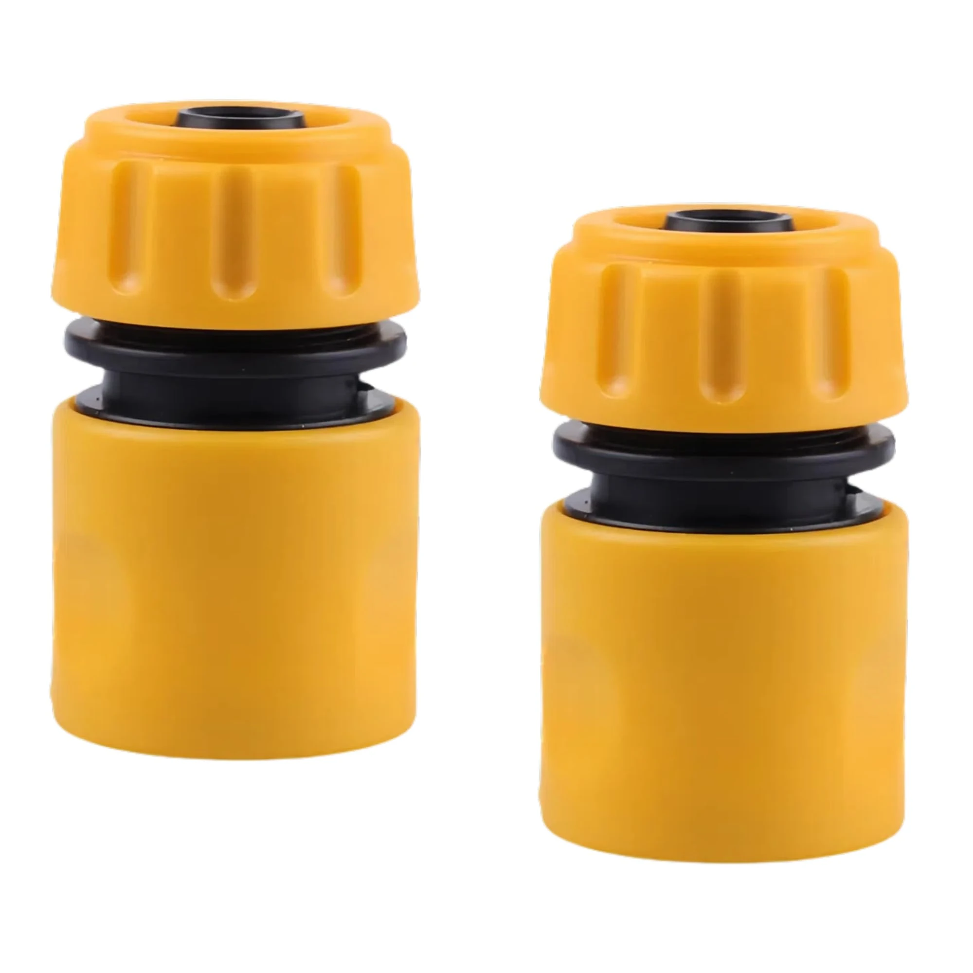 Garden Hose Connector, 1/2" Quick Connector, Hose end Quick Connectors, Used to Connect Garden Hoses and Outdoor Faucets（Yellow）