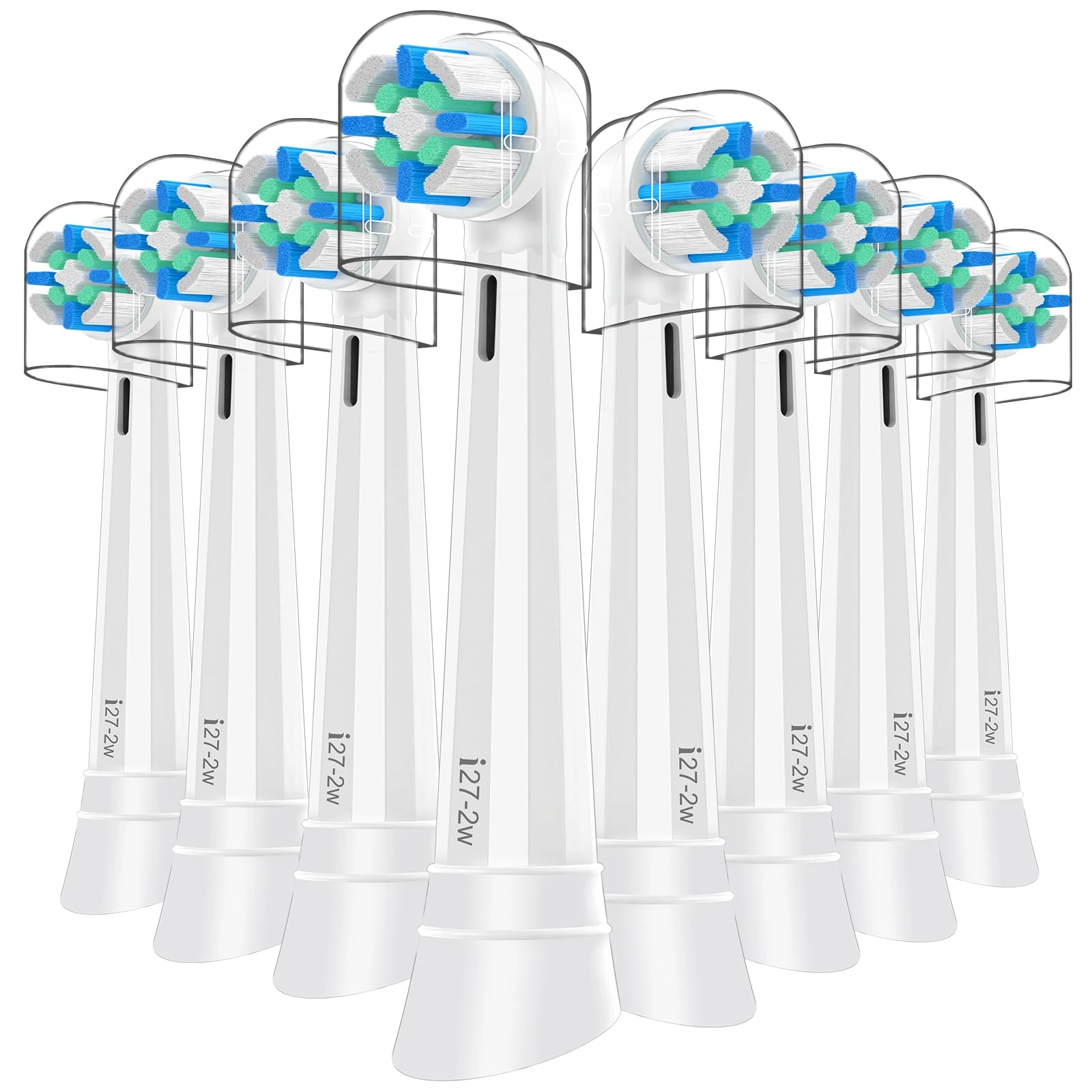 8 Pack io Toothbrush Replacement Heads Compatible with Oral B iO 10 9 8 7 6 5 4 3 Series Electric Toothbrush, Compatible with Oral B iO Brush Heads,io Toothbrush Heads,White