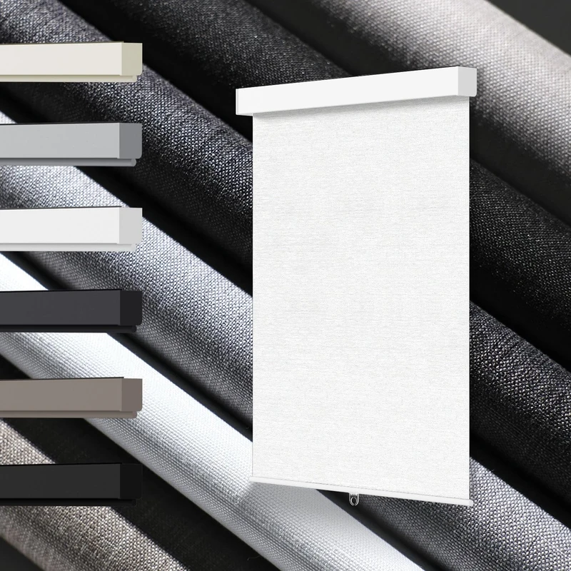 Blindify Blackout Roller Shades, Cordless Roller Blinds for Windows, Thermal Insulated Fabric Window Shades UV Protection for Home, Office, Bedroom, Door, White, 30" W x 72" H