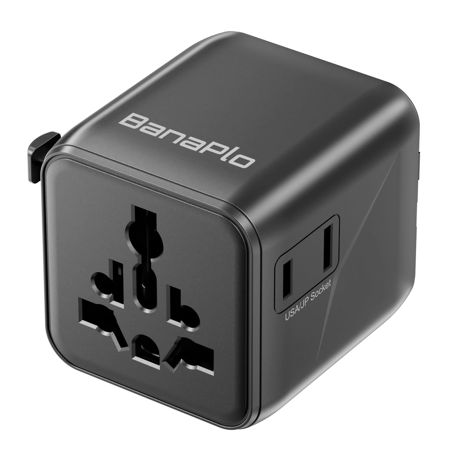 Universal Travel Adapter UK to World,1 Universal AC Socket and 1 US Socket, Universal Adapter Plug with Dual 10A Fuses, Travel Adapter Worldwide (Type A/C/G/I), for Trips in USA/Europe/AU/UK