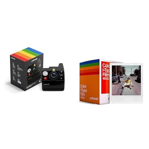 Polaroid - NOW+ Gen3 - Instant Camera Bluetooth Connected - Camera + Color Film Bundle (40 photos) - Black