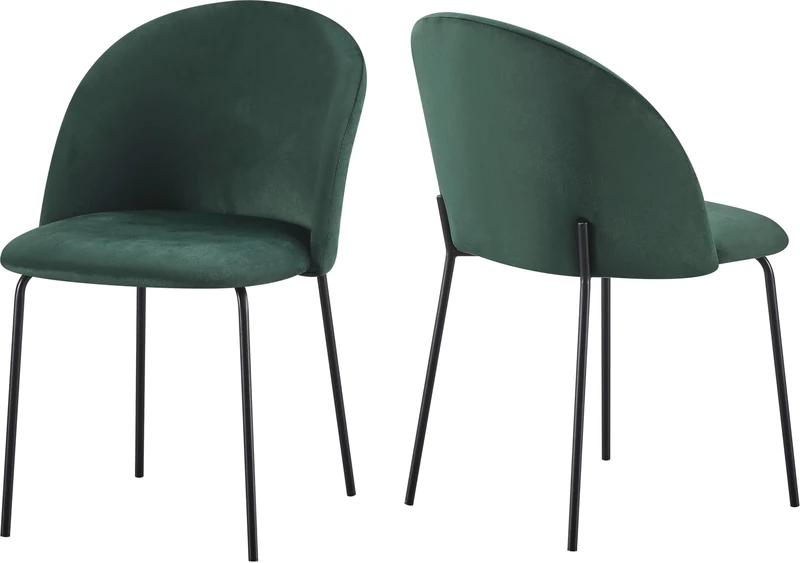 Seconique Boston Chair (Box of 4) in Emerald Green Velvet