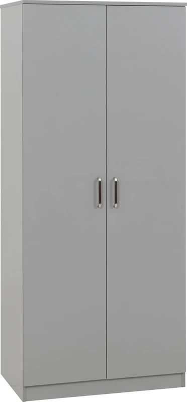 Seconique Dakota 2 Door Wardrobe in Light Grey