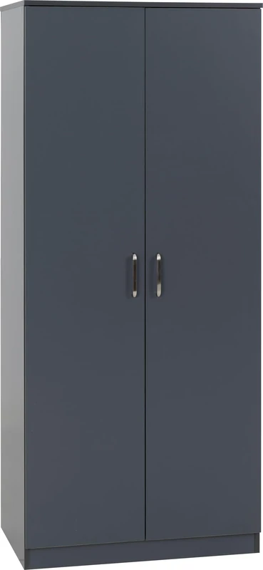 Seconique Dakota 2 Door Wardrobe in Dark Grey