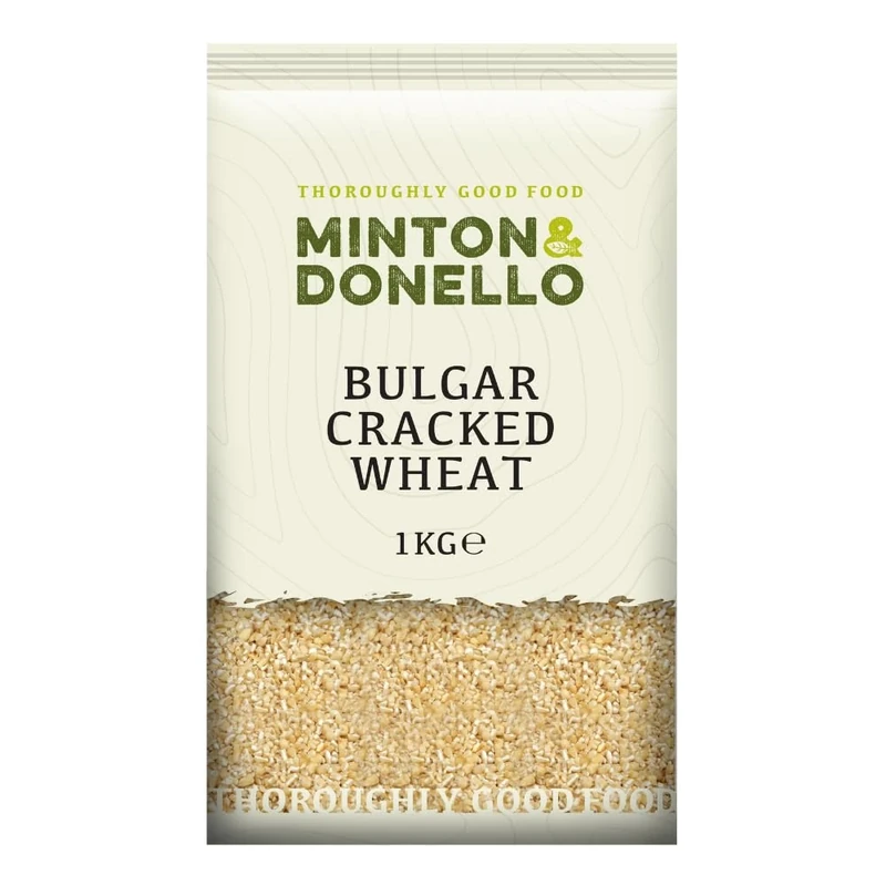 Minton & Donello Bulgar Cracked Wheat 6 x 1Kg (6Kg) - High in Fibre, Low GI, Nutrient-Rich Whole Grain