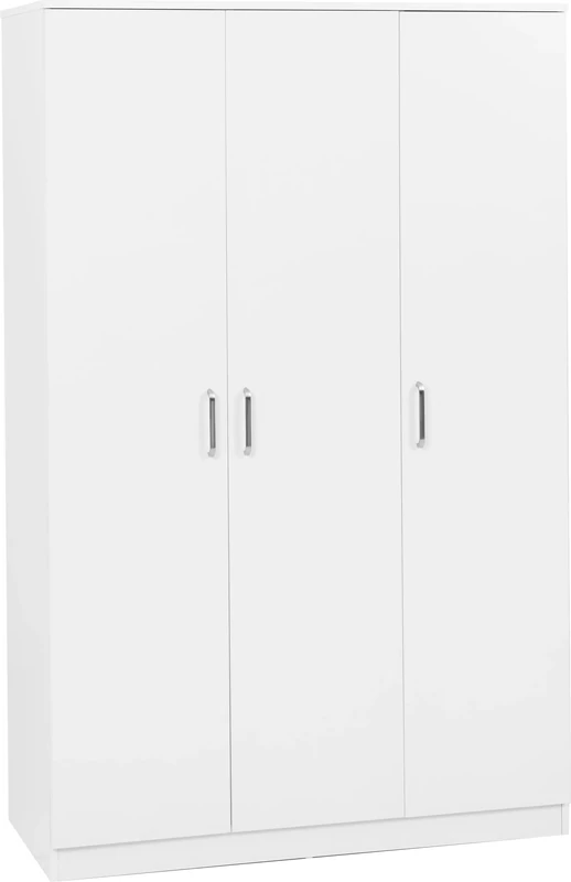 Seconique Dakota 3 Door Wardrobe in White