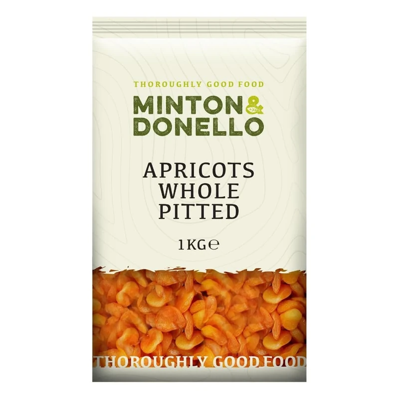 Minton & Donello Whole Pitted Apricots 6 x 1Kg (6Kg) - Dried Apricots, Naturally Sweet and Nutrient-Rich