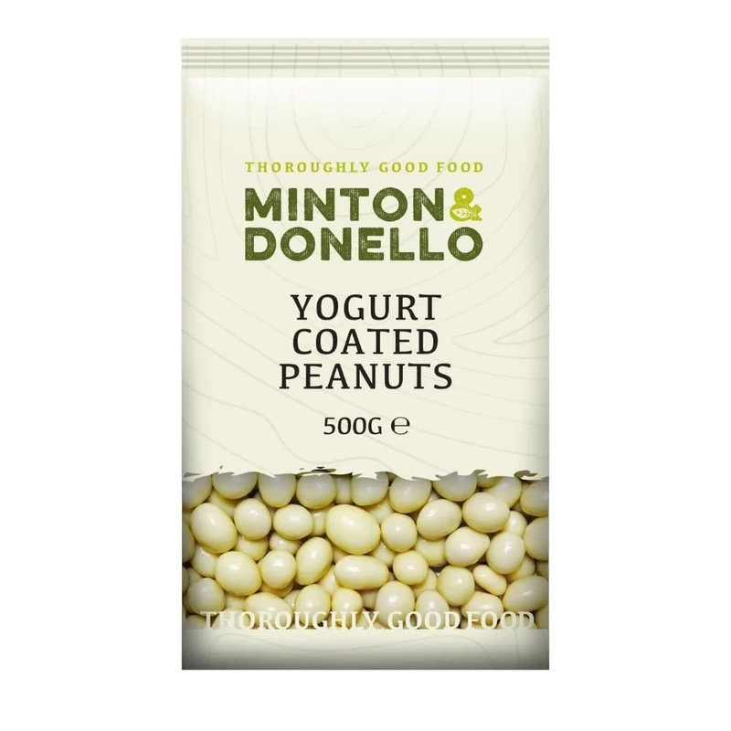 Minton & Donello Yogurt Coated Peanuts 6 x 500g (3Kg) - Suitable for Vegetarians, Great for Parties and Gatherings