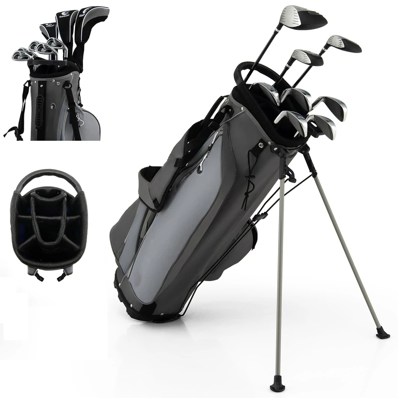 SPOTRAVEL Golf Clubs Package Set, Men/Women Professional Golf Set (Grey)