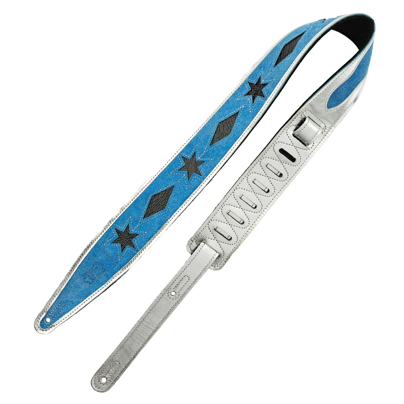 Levy's Leathers x Jodi Head Collaborative Series 2.5" Wide Genuine Leather Guitar Strap with 48" - 55.5" Ladder Style Length Adjustment, Shock Rock Star (MJH317-005)