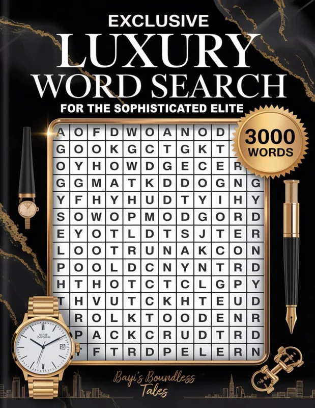Exclusive Luxury Word Search: For the Sophisticated Elite: Curated Puzzles Featuring Wealth Management, Designer Brands, Luxury Lifestyles, and Prestigious Investments - Image 1