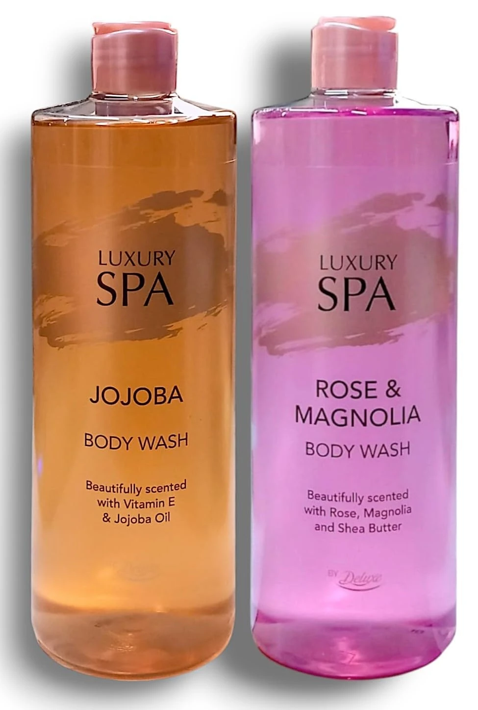 Luxury Spa - Lidl By Deluxe | Body Wash Set | Jojoba with Vitamin E & Rose Magnolia with Shea Butter | Body Wash, Shower Gel, Body Cleanser | 500mL Each