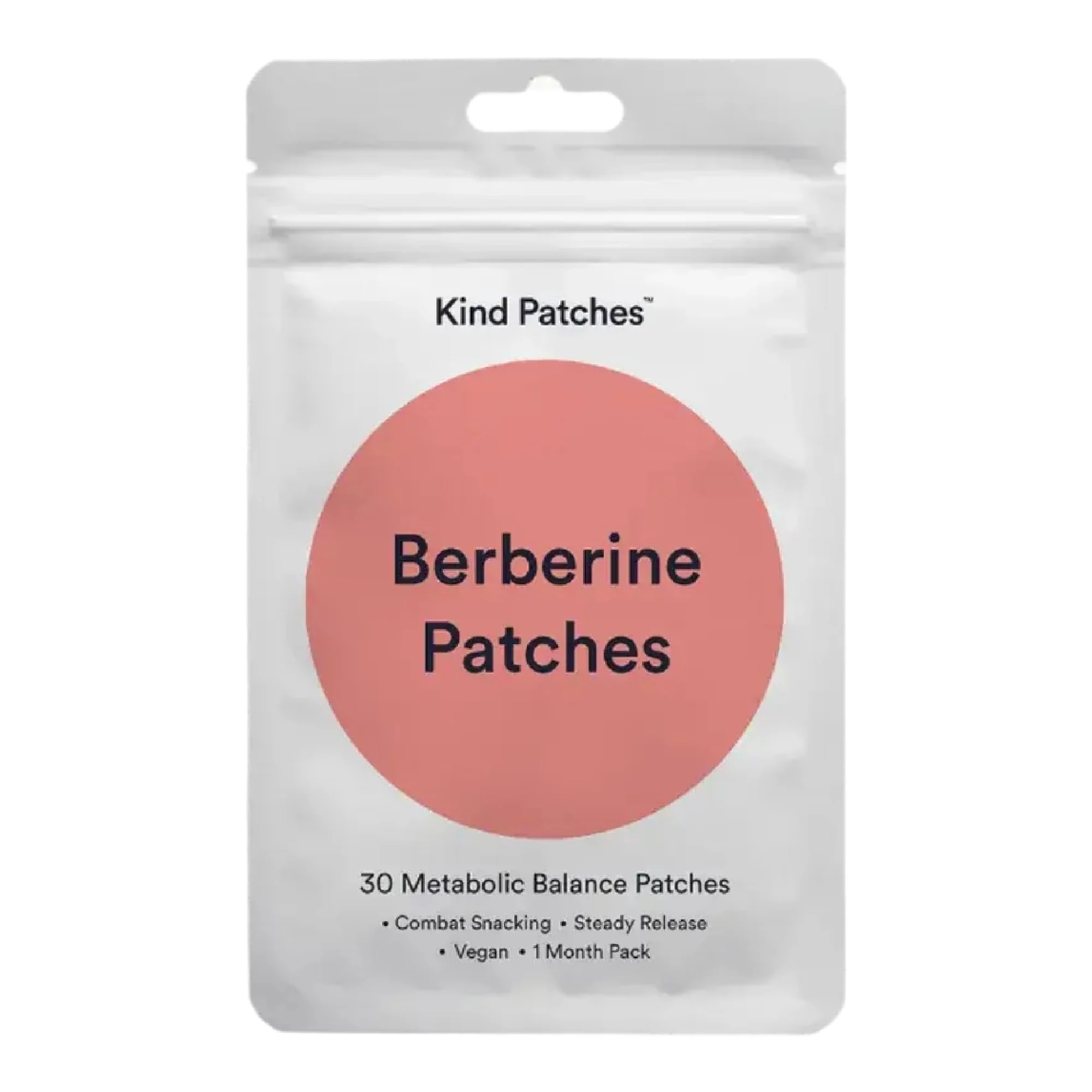 Kind Patches | Berberine Patches | Healthy Shape Support | Botanical Plant-Based Formula with Berberine, Chromium & Vitamin B Complex | 30 Vegan Patches | Packaging May Vary