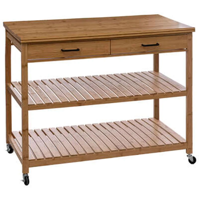 WELL HOME – 4 Tier Bamboo Island Furniture - Image 1
