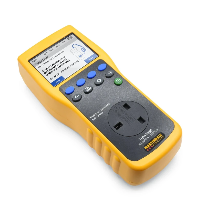 Martindale HPAT650 Advanced Portable Appliance Tester, Handheld, Memory Storage, Class I & II Testing