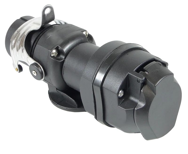 Voltage Converter 7P 12V to 15P 24V | Trailer Adapter 7P/12V ISO1724 to Vehicle 15P/24V ISO12098 | Secure and Sturdy Connection