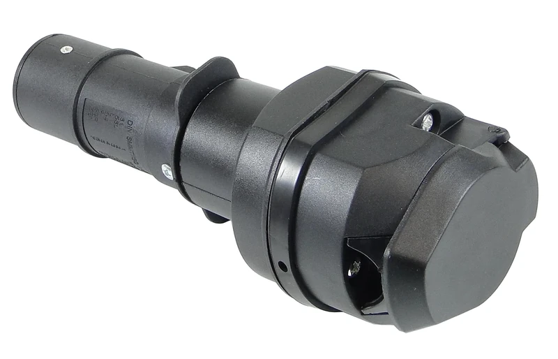 Ryme Automotive Voltage Converter 13P 12V to 7P 24V | Trailer Adapter 13P/12V ISO 11446 to Vehicle 7P/24V ISO 1185 | Secure and Sturdy Connection