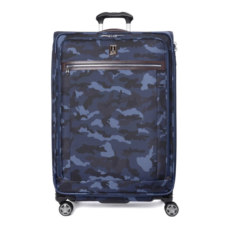 Travelpro Platinum Elite Softside Expandable Spinner Wheel Luggage, Navy Camouflage, Checked-Large 29-Inch, Platinum Elite Softside Expandable Spinner Wheel Luggage