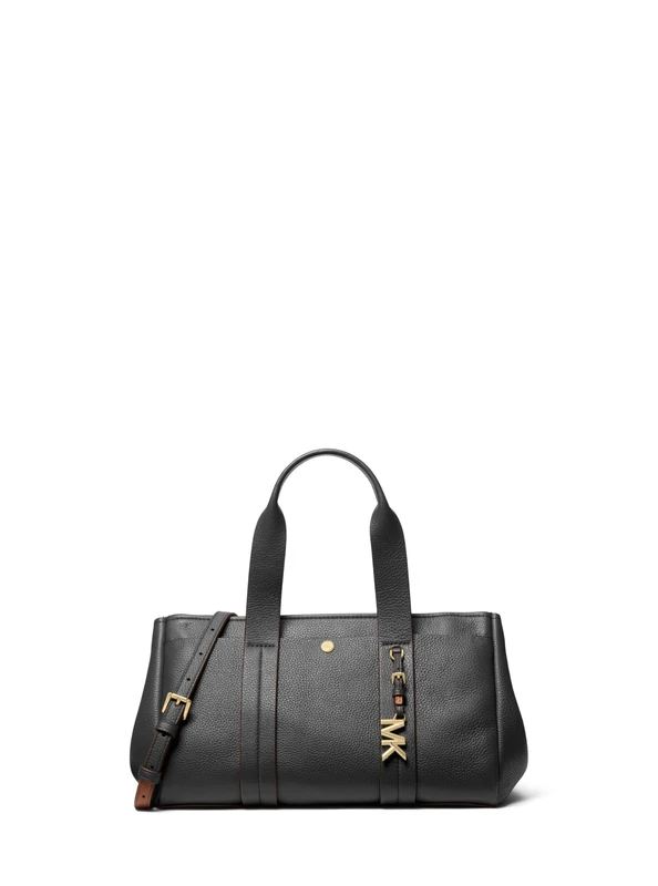 Michael Kors Romee SM EW Satchel - Black Pebbled Leather
