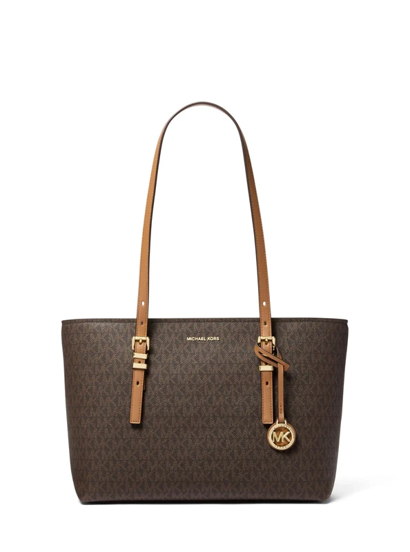 Michael Kors MD EW TZ TOTE BRN/ACORN - Women's Top-Handle Bag