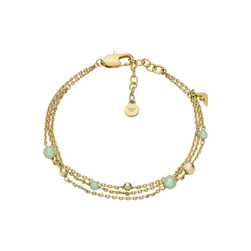 EMPORIO ARMANI Women's stainless steel or brass with Gold tone lobster clasp closure bracelet