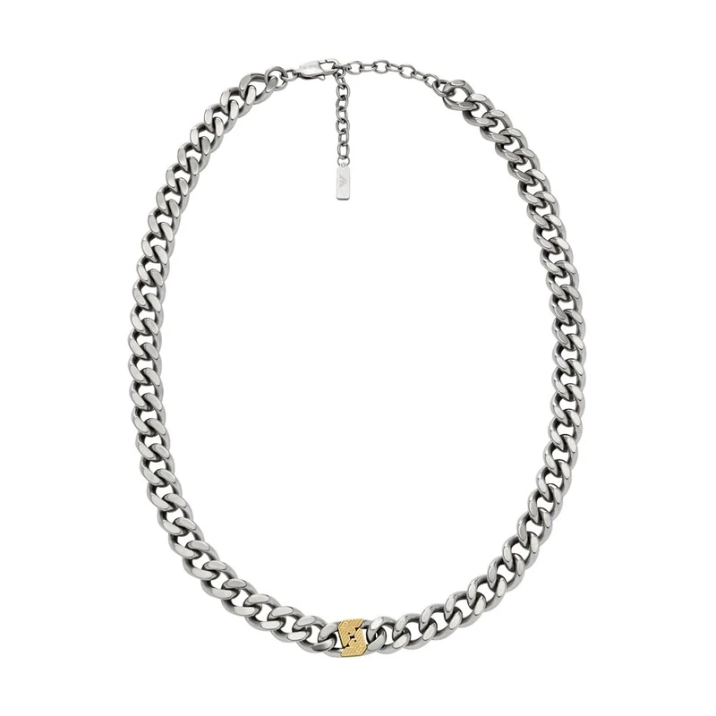 Emporio Armani Men's Stainless Steel with lobster clasp closure Chain necklace