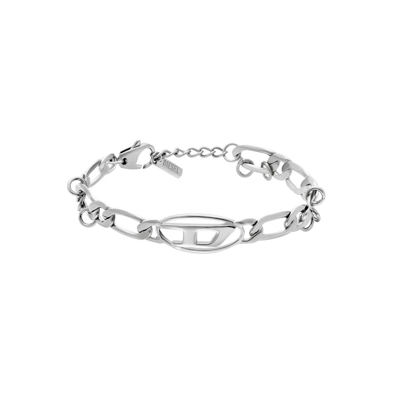 Diesel Men's Silver tone Stainless steel with lobster clasp closure bracelet
