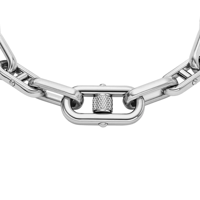 Fossil Men stainless steel Clip on closure bracelet