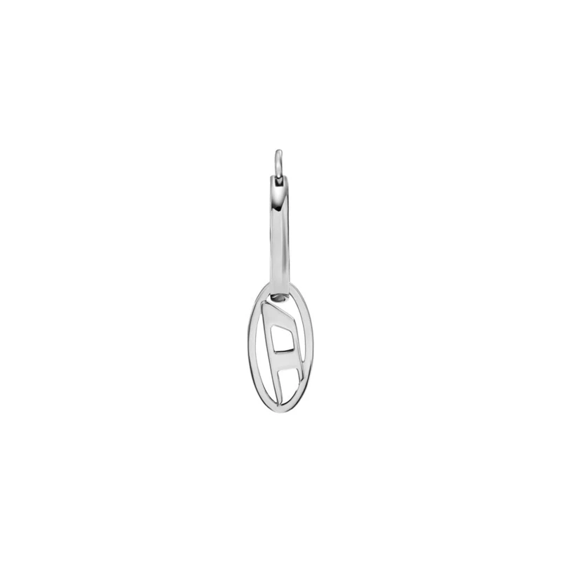 Diesel Men's Stainless Steel with Hoop closure dangle Earrings, Ash grey