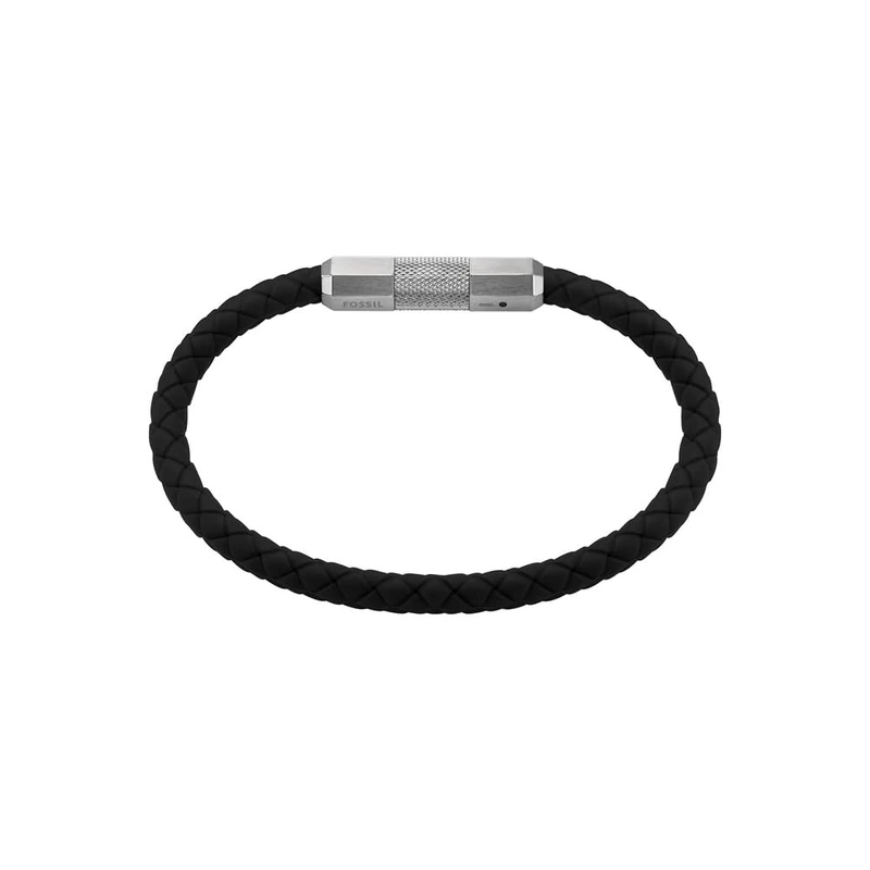 FOSSIL Men Leather or stainless steel adjustable closure bracelet