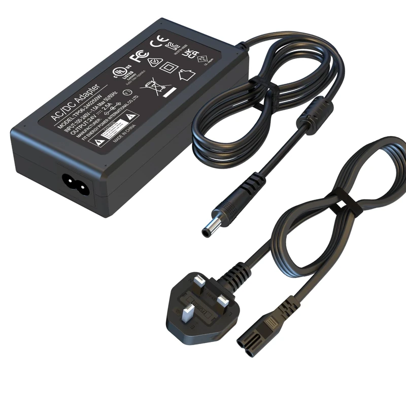 HYCTP 24V Power Supply for Logitech G920 G29 G25 G27 G923 G940 Driving Force GT Racing Wheel APD DA-42H24,190211-0010,190211A030,534-000688,AD10110LF,ADP-18Ll Power Cord AC/DC Adapter Charger Cable