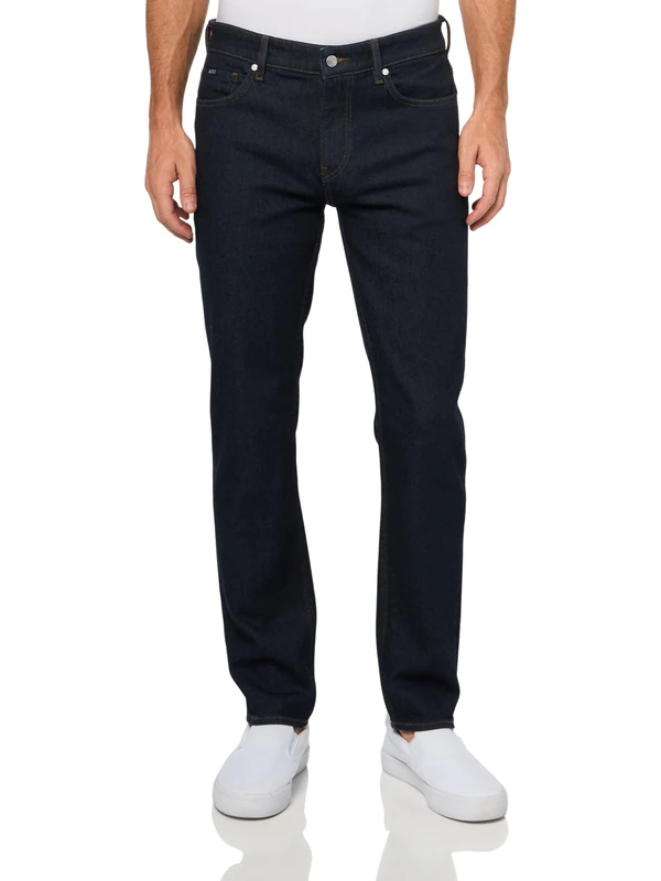 BOSS, H-Delaware Slim Fit Denim Jeans, Deep Navy Blue, 34 32 - Image 1