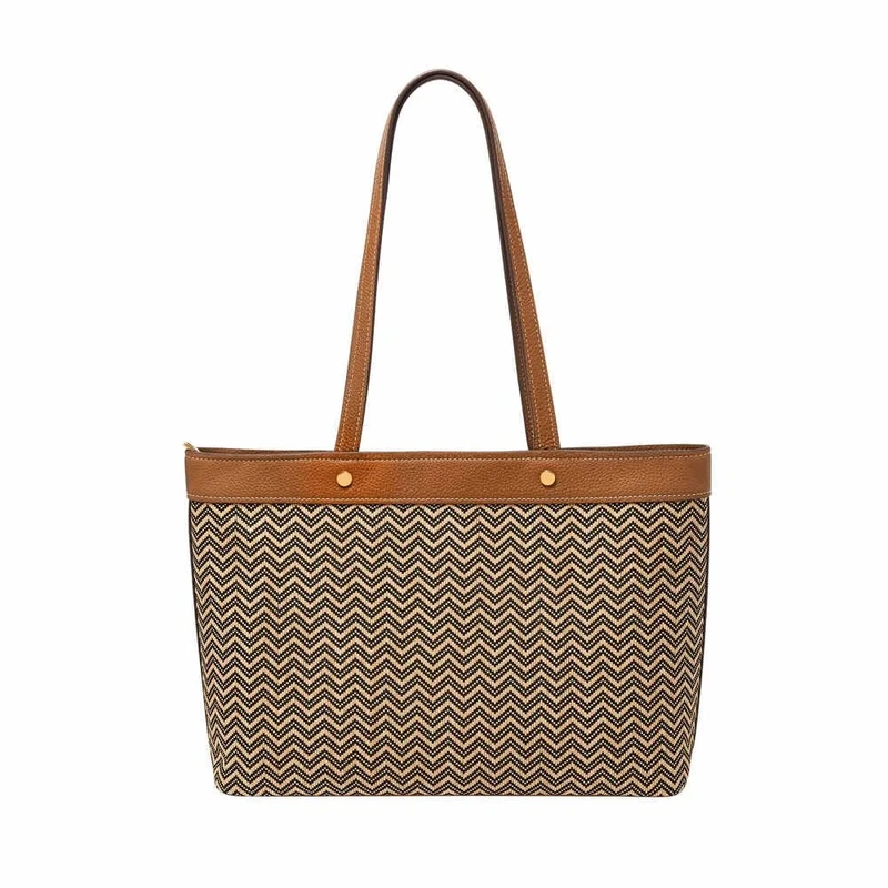 FOSSIL Women's Jessie Tote, Mocha Brown, Groß