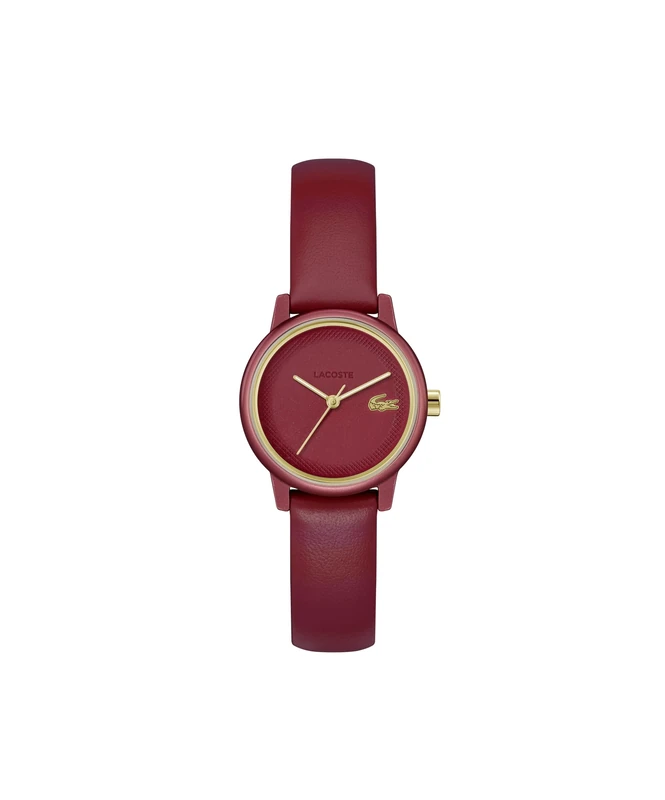 Lacoste Three Hand Quartz Movement Watch for Women LACOSTE.12.12 Swift Collection with Cedar Leather Strap - 2001439